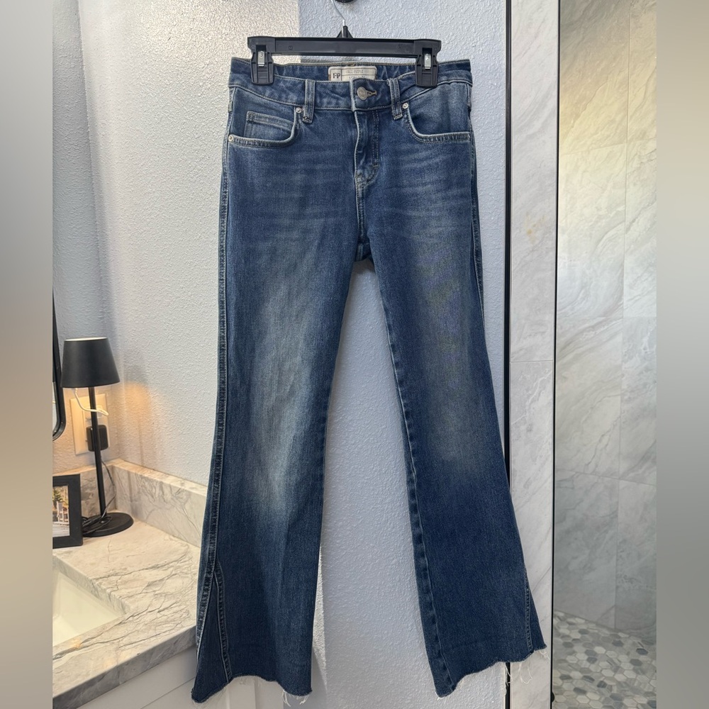 Free People Classic cropped flare Blue Women's Jeans